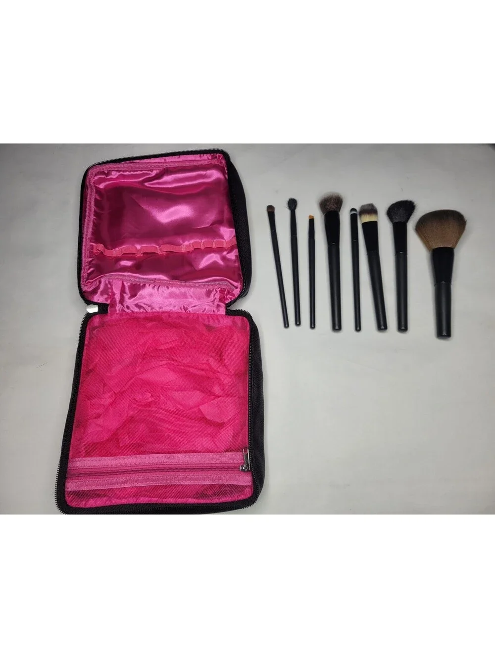 8pc Makeup Brush Set with faux leather Travel Carry Pouch by Macy's